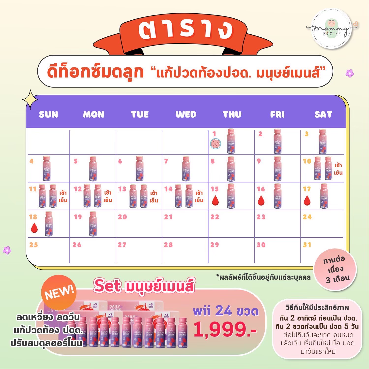 ตารางเซ็ทมนุษย์เมนส์
