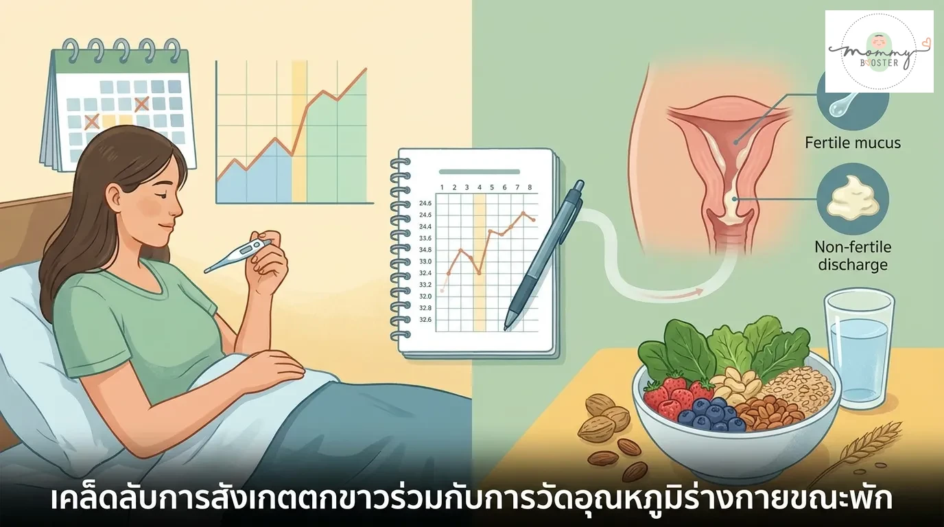 เคล็ดลับการสังเกตตกขาวร่วมกับการวัดอุณหภูมิร่างกายพื้นฐาน