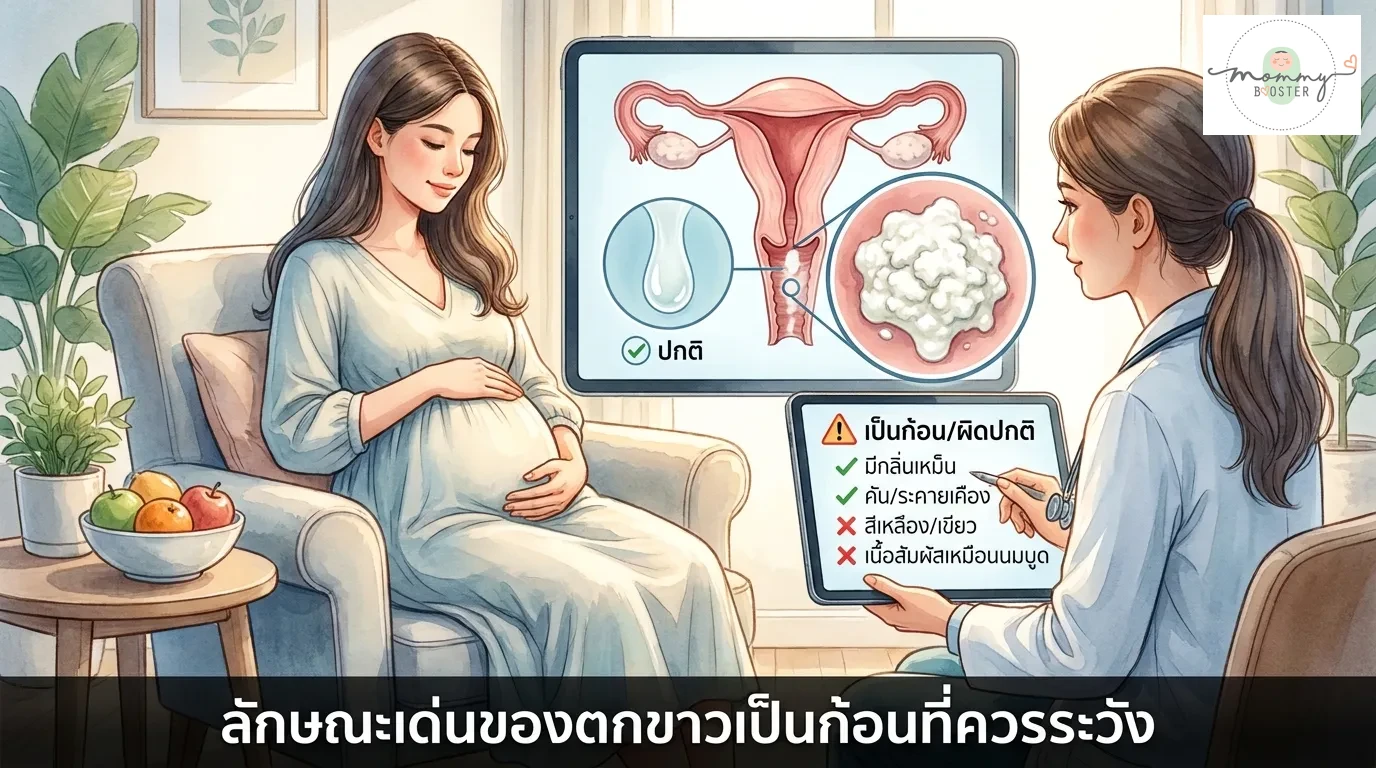 ลักษณะเฉพาะของตกขาวเป็นก้อนแป้งที่ควรสังเกต
