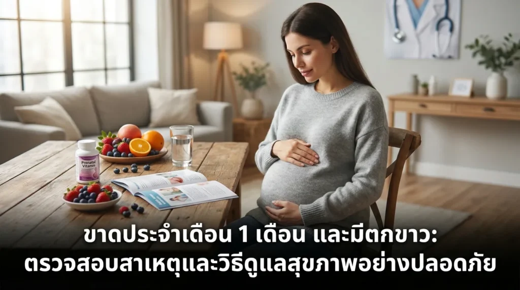 ประจําเดือนไม่มา 1 เดือน แต่มีตกขาว เช็กสาเหตุและวิธีดูแลสุขภาพอย่างปลอดภัย