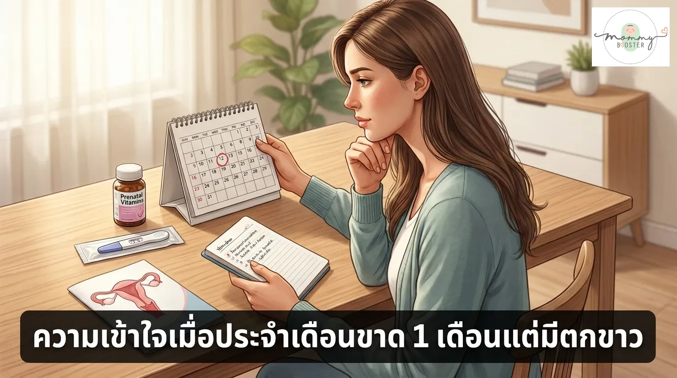 ทำความเข้าใจเมื่อประจําเดือนไม่มา 1 เดือน แต่มีตกขาว