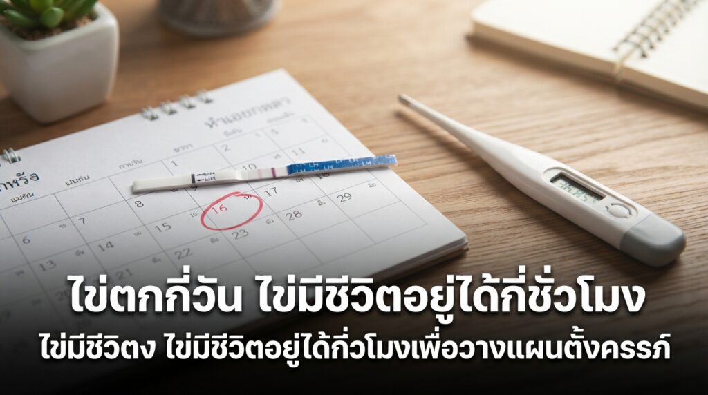 ไข่ตกกี่วันหลังถูกปล่อยออกมา หาคำตอบว่าไข่มีชีวิตอยู่ได้กี่ชั่วโมง พร้อมวิธีนับวันไข่ตกและวางแผนการมีเพศสัมพันธ์ให้มีโอกาสตั้