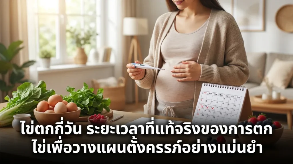 ไข่ตกกี่วัน ระยะเวลาที่แท้จริงของการตกไข่เพื่อวางแผนตั้งครรภ์อย่างแม่นยำ