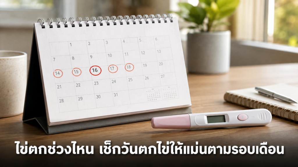 ปฏิทินคำนวณไข่ตกช่วงไหนตามรอบเดือน