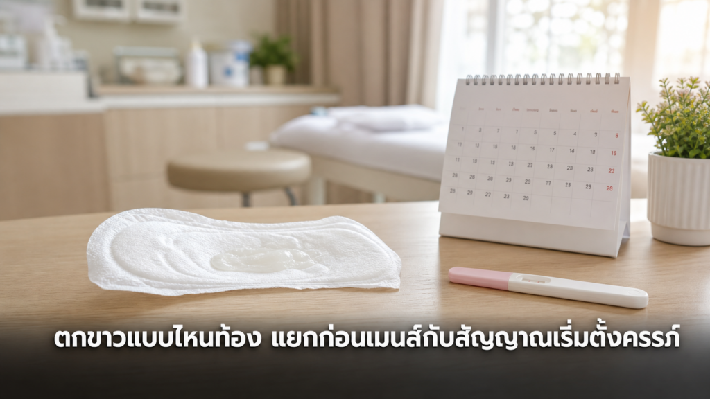 ตกขาวแบบไหนท้องและชุดตรวจครรภ์บนโต๊ะคลินิก