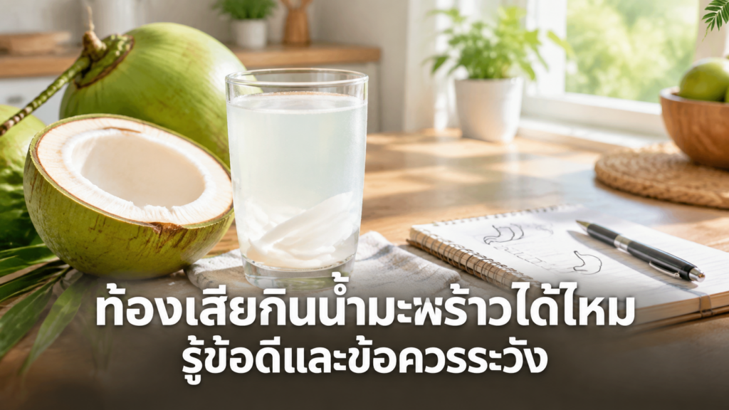 ท้องเสียกินน้ำมะพร้าวได้ไหมกับแก้วน้ำมะพร้าวสด