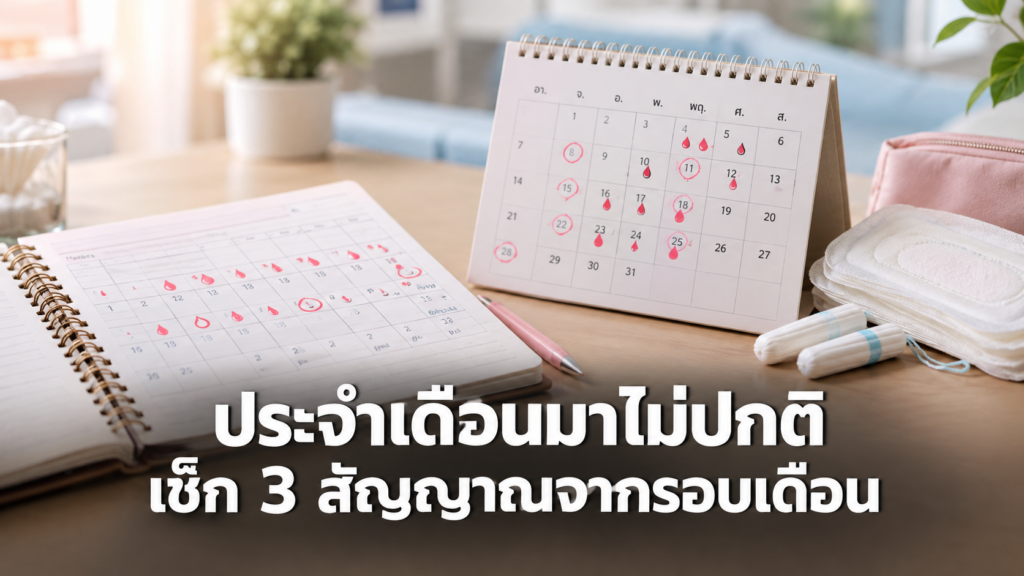 บันทึกสัญญาณประจำเดือนมาไม่ปกติบนปฏิทิน